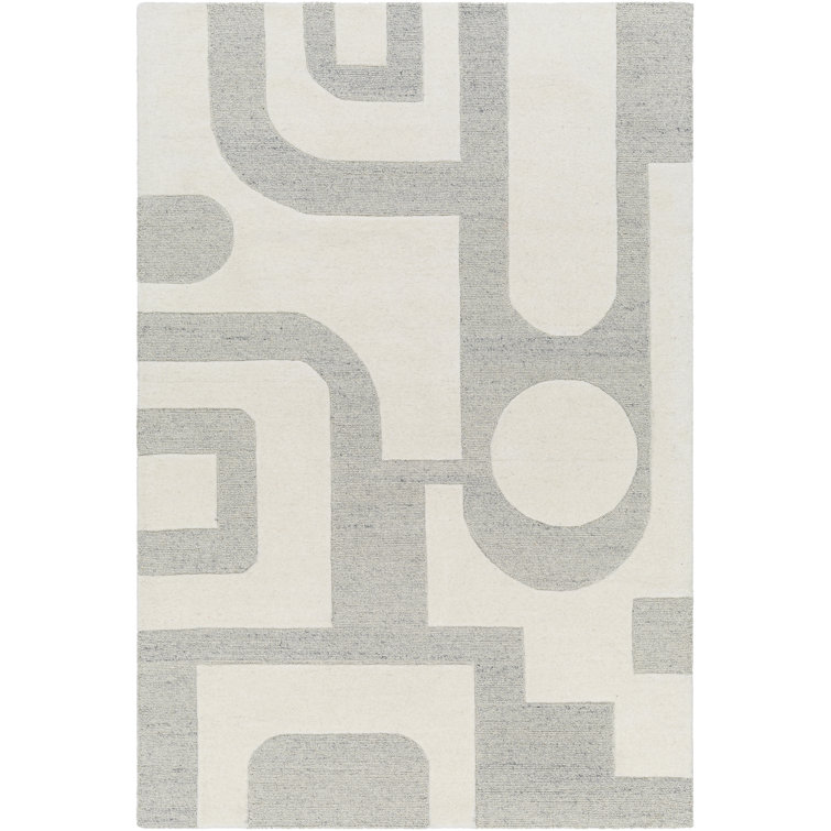 Tari Handmade Wool Gray/Cream Rug AllModern